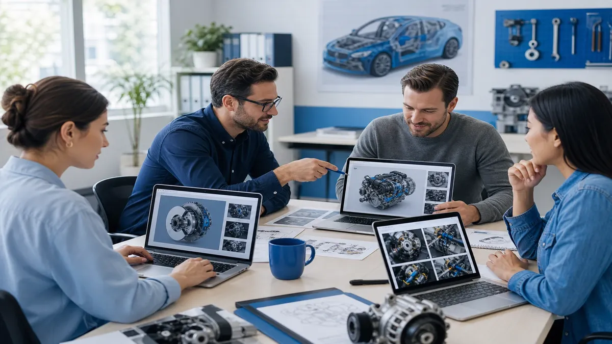 Redaktionsteam bei Lernmodulen zur Fahrzeugdiagnostik zur Wartungsplanung, 1920x1080